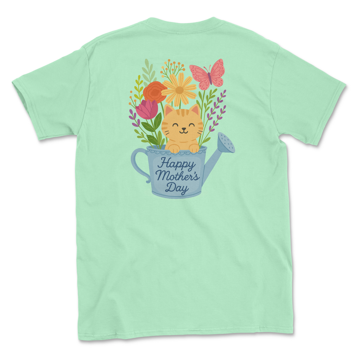 Kitty Watering Can (Adult Short Sleeve T-Shirt)