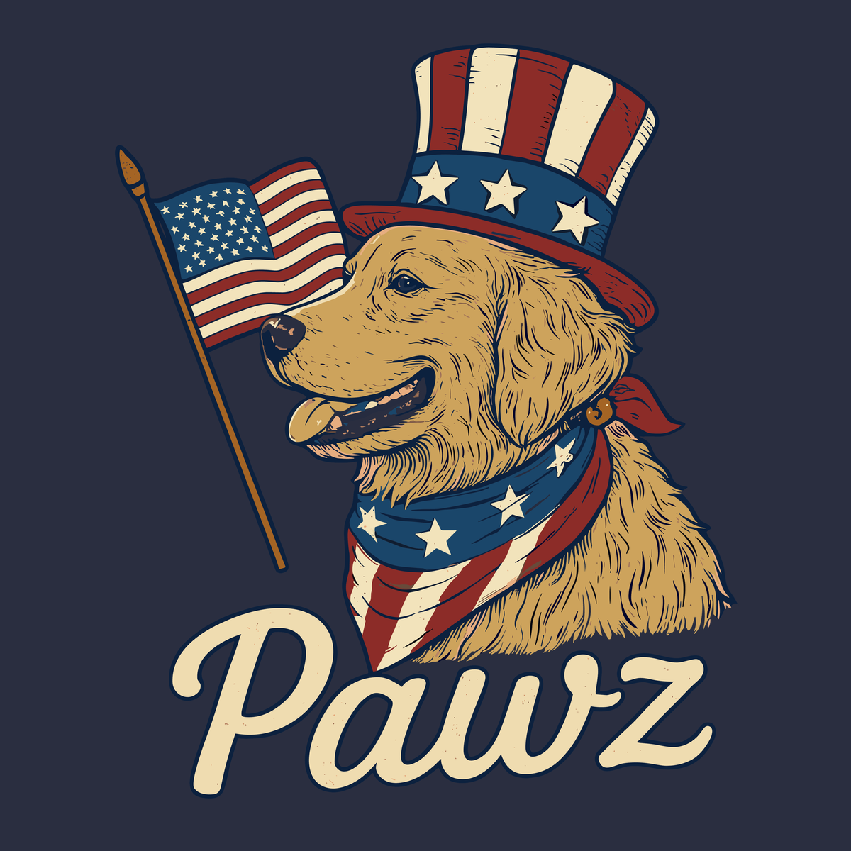 Patriotic Pup (Adult Short Sleeve T-Shirt)