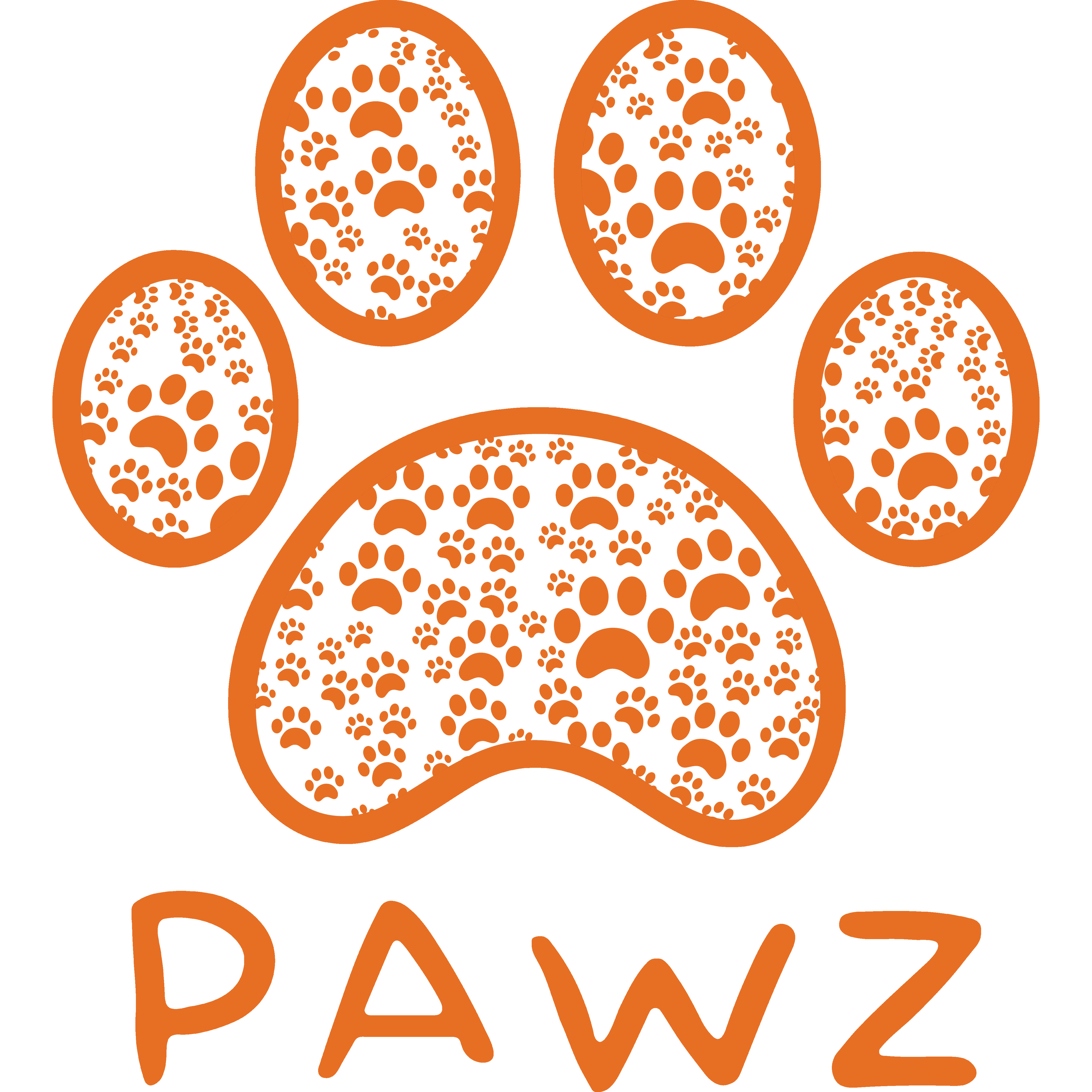 Paw Print Mosaic (Adult Hoodie)